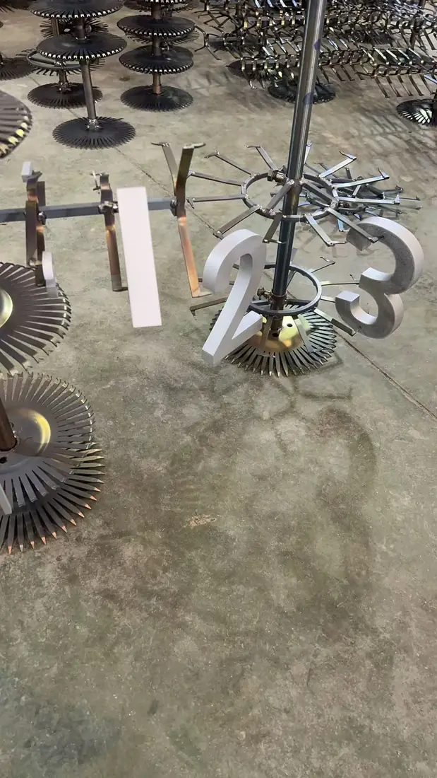 Oxidation finish process for custom metal sign components