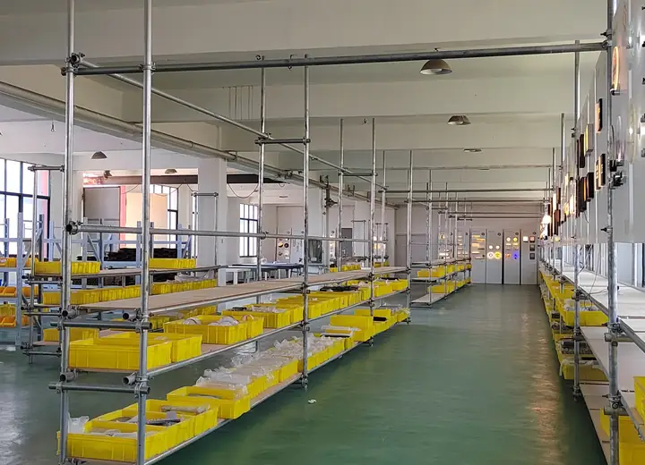 Material shelves used for custom sign review