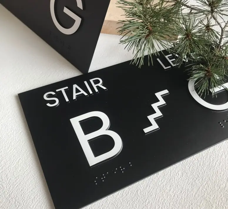 Stair level directional plate
